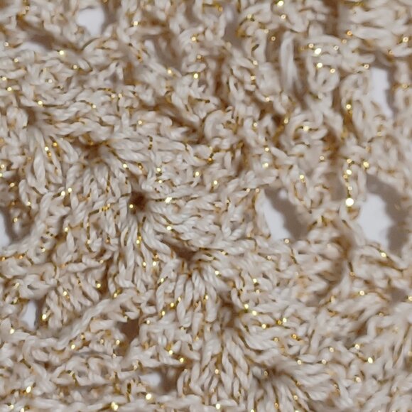 Boho Crochet Collar Cream with Gold - Picture 4 of 9